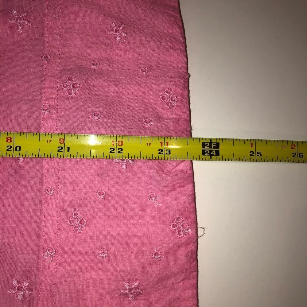 J Crew Pink Ruffle Floral Eyelet Larkspur Pink XXS - Picture 8 of 13